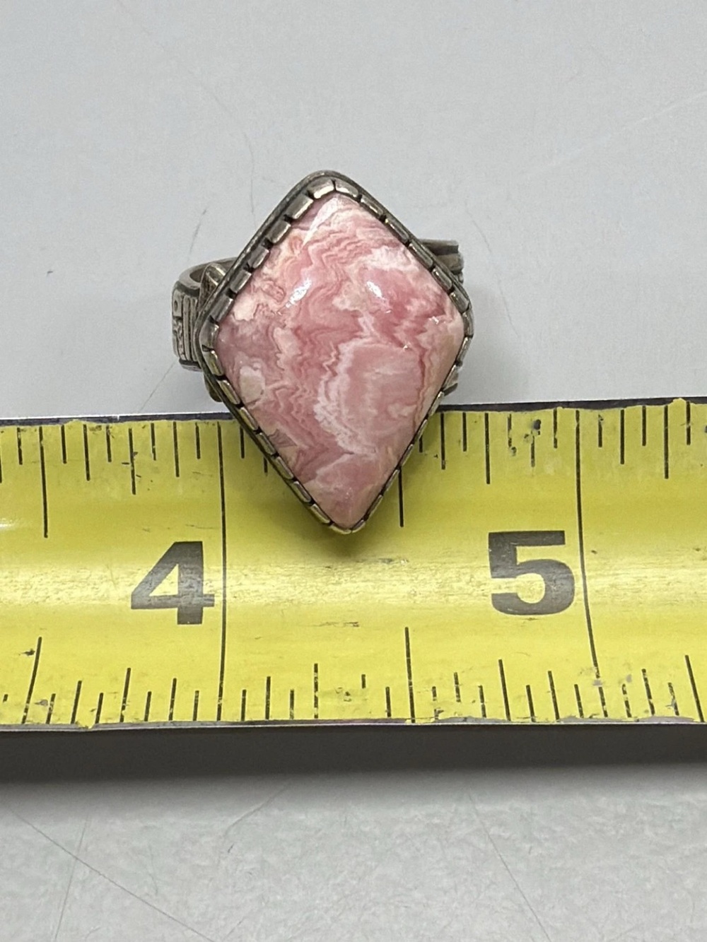 VTG Roderick Tenorio x Carolyn Pollack Silver Rhodochrosite Ring 9.25 XRF 94.3% - Picture 10 of 13